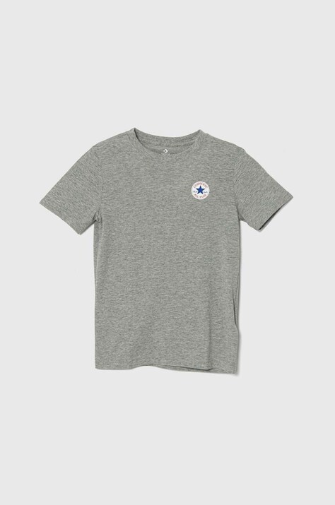 Converse t-shirt bawełniany dziecięcy kolor szary z nadrukiem