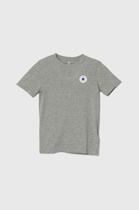 Converse gyerek pamut póló szürke, nyomott mintás