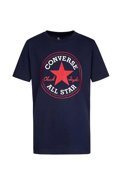 Converse tricou copii culoarea verde, cu imprimeu