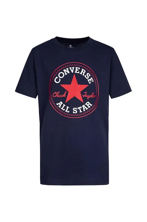 Παιδικό μπλουζάκι Converse χρώμα: πράσινο