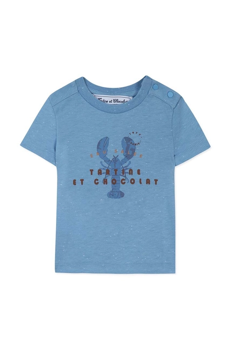 Tartine et Chocolat tricou bebe cu imprimeu