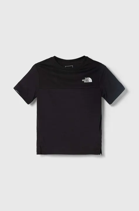 Παιδικό μπλουζάκι The North Face NEVER STOP TEE χρώμα: μαύρο