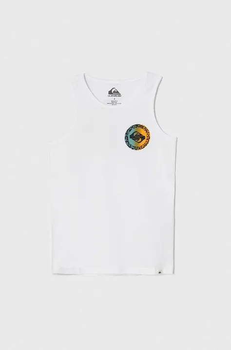 Παιδικό βαμβακερό μπλουζάκι Quiksilver LONGFADEYTHTK χρώμα: άσπρο