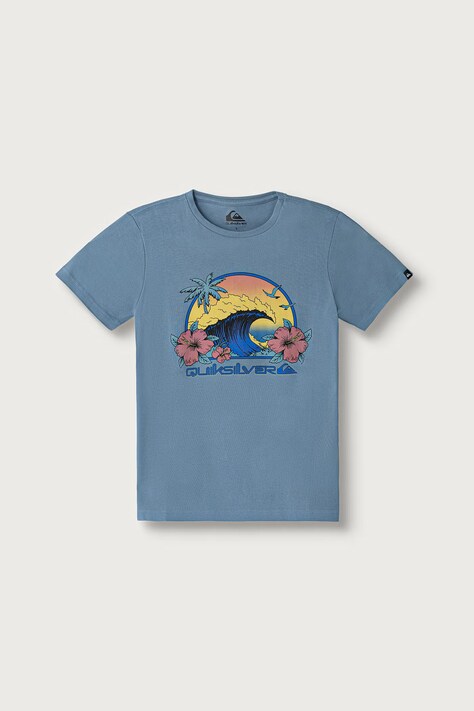 Quiksilver T-shirt dziecięcy bawełniany RIDTODAYSSYTH niebieski