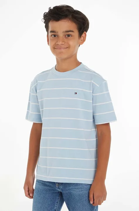 Dječja pamučna majica kratkih rukava Tommy Hilfiger s uzorkom