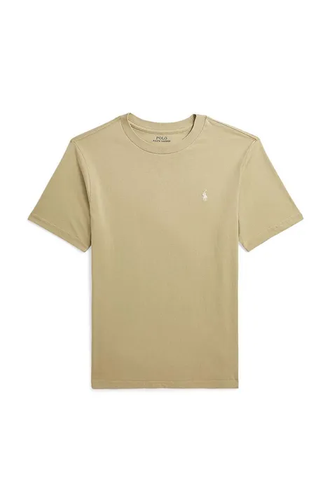Παιδικό βαμβακερό μπλουζάκι Polo Ralph Lauren χρώμα: μπεζ, 323832904153
