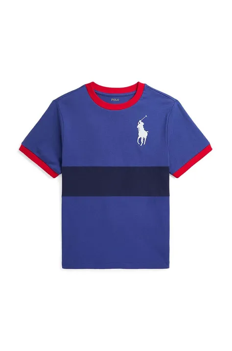 Otroška bombažna kratka majica Polo Ralph Lauren rdeča barva, 323942110002