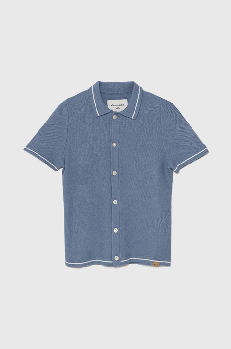 Abercrombie & Fitch kardigan dziecięcy kolor niebieski lekki