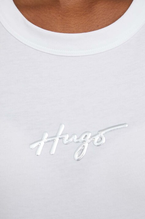 Бавовняна футболка HUGO — фото 4