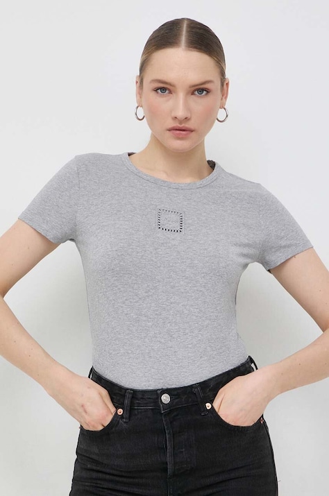 BOSS tricou femei, culoarea gri 50508498