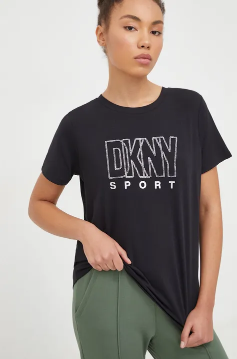 Μπλουζάκι Dkny χρώμα: μαύρο