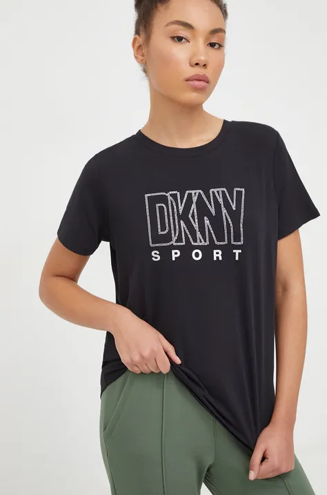 Dkny tricou femei, culoarea negru