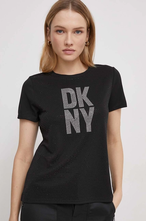 Dkny t-shirt donna colore nero