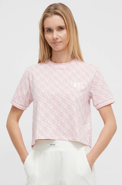 Guess t-shirt női, rózsaszín, V4RI03 J1314