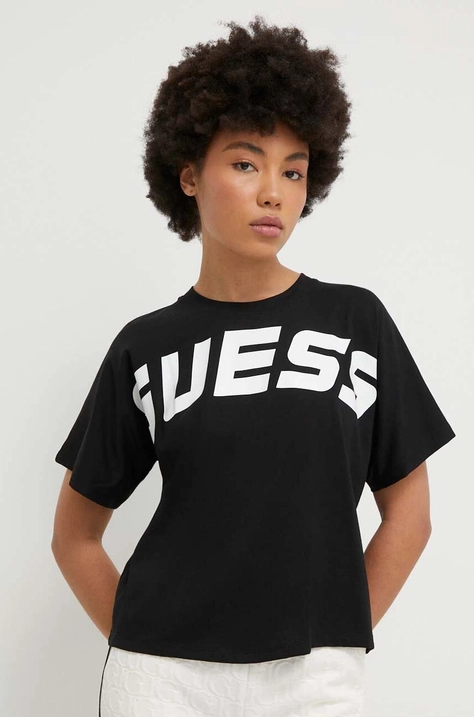 Guess t-shirt DEANA női, fekete, V4RI09 KC2Z0