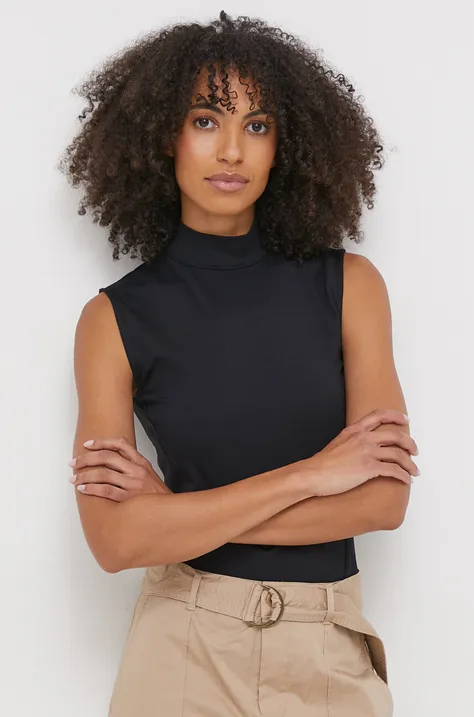 Боді Calvin Klein жіночі колір чорний півгольф