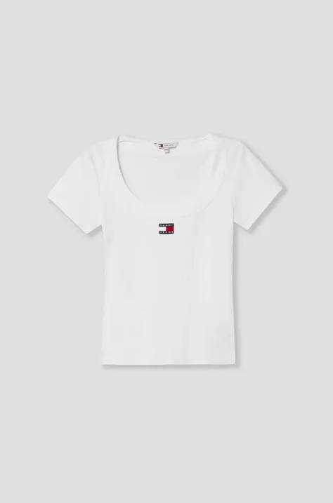 Tommy Jeans t-shirt damski kolor biały DW0DW17396
