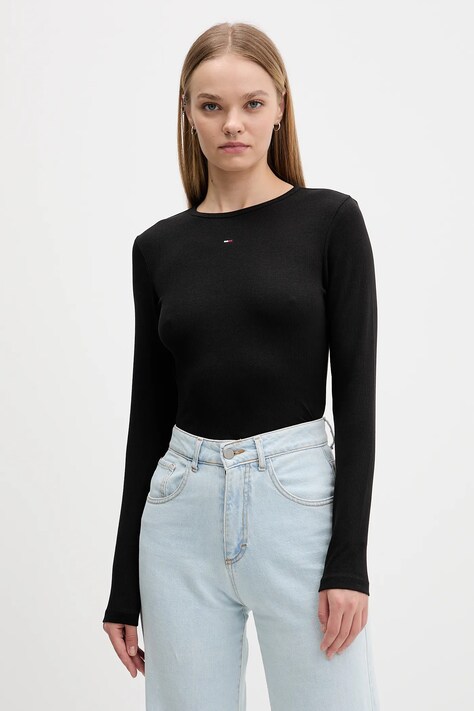 Tommy Jeans longsleeve 2-pack damski kolor biały DW0DW17716
