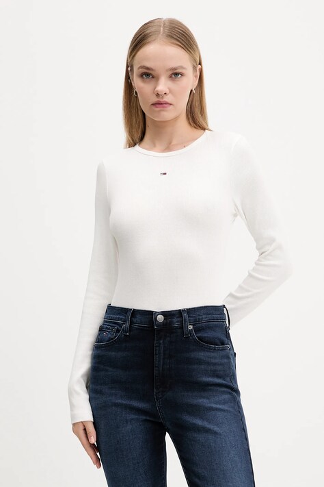 Tommy Jeans longsleeve 2-pack damski kolor granatowy DW0DW17716