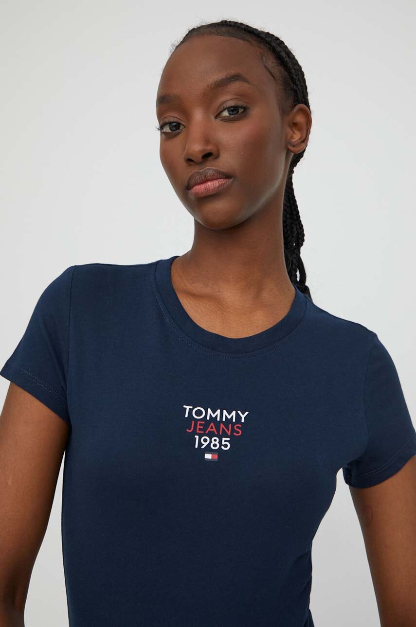 Tommy Jeans t-shirt damski kolor granatowy DW0DW17357