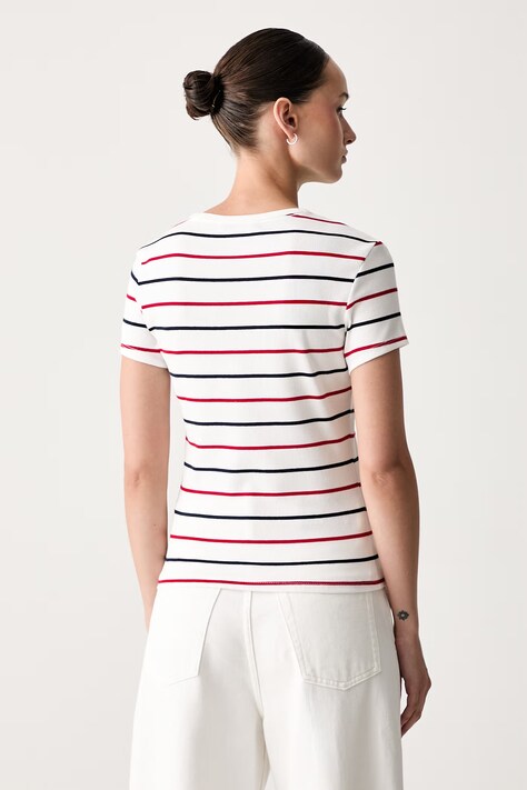 Tommy Jeans T-shirt basic damski bawełniany z elastanem biały DW0DW17383