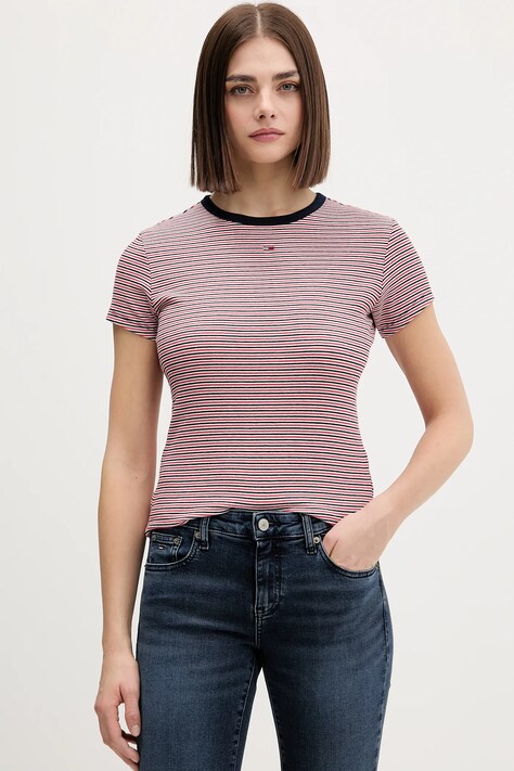 Tommy Jeans t-shirt damski kolor granatowy DW0DW17383