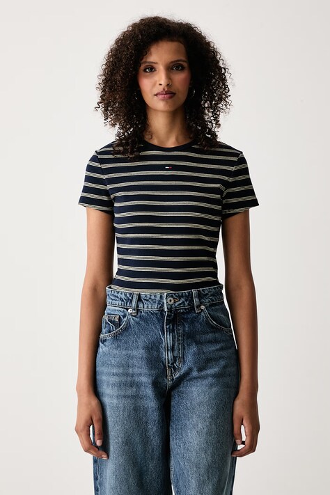 Tommy Jeans Basic női pamut elasztánnal sötétkék DW0DW17383