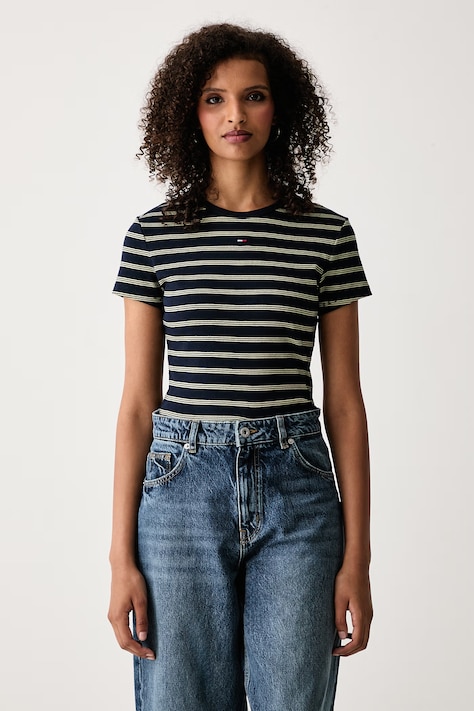 Tommy Jeans Basic női pamut elasztánnal sötétkék DW0DW17383