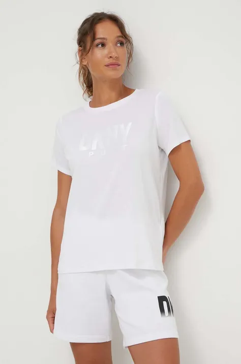 Majica kratkih rukava Dkny za žene, boja: bijela
