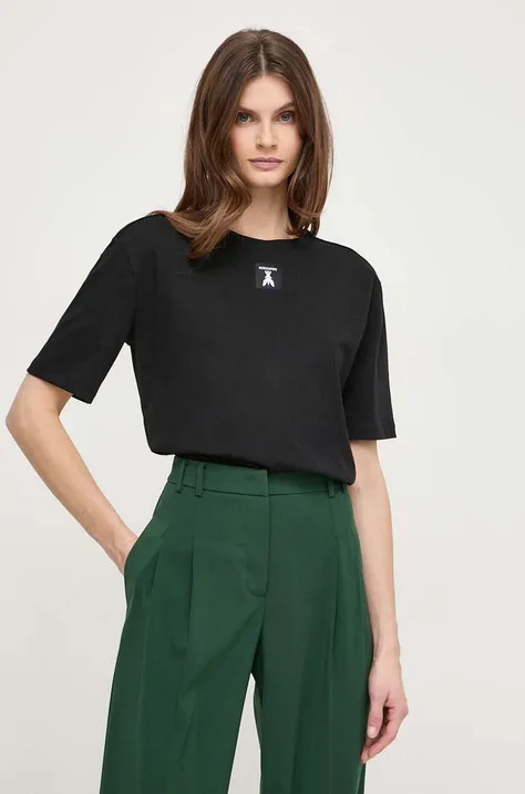 Patrizia Pepe t-shirt bawełniany damski kolor czarny 8M1612 J089