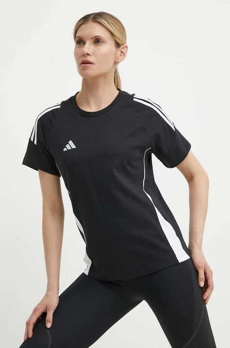 Футболка adidas Performance Tiro 24 жіноча колір чорний IJ9955