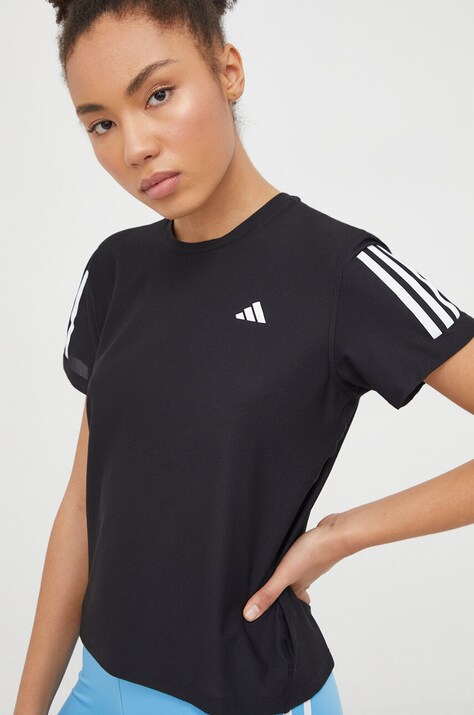 Běžecké tričko adidas Performance Own The Run černá barva, IN2961