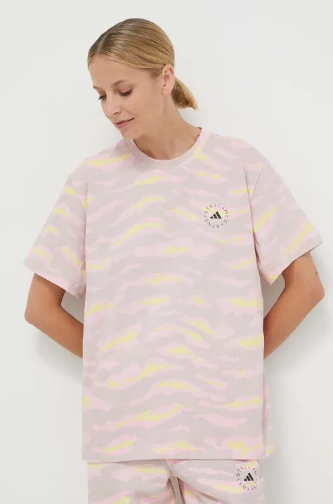 Kratka majica adidas by Stella McCartney ženski, roza barva