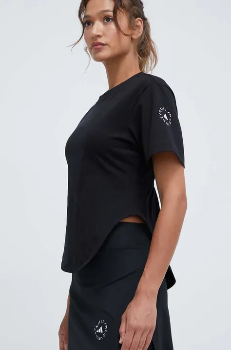 Tričko adidas by Stella McCartney dámsky, čierna farba, IN3656