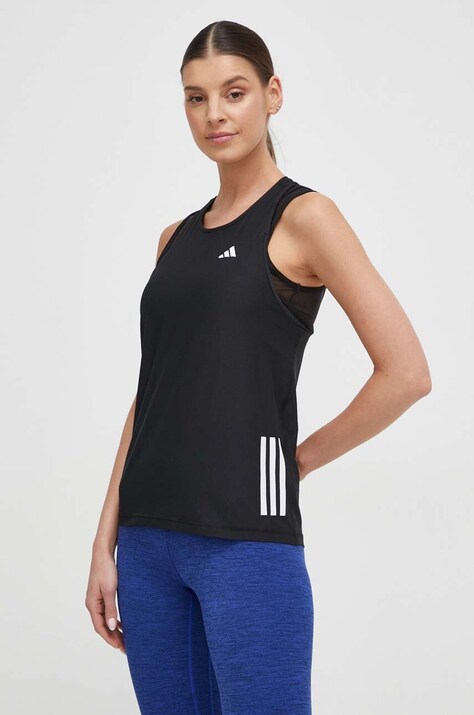 Топ для бега adidas Performance Own the Run цвет чёрный