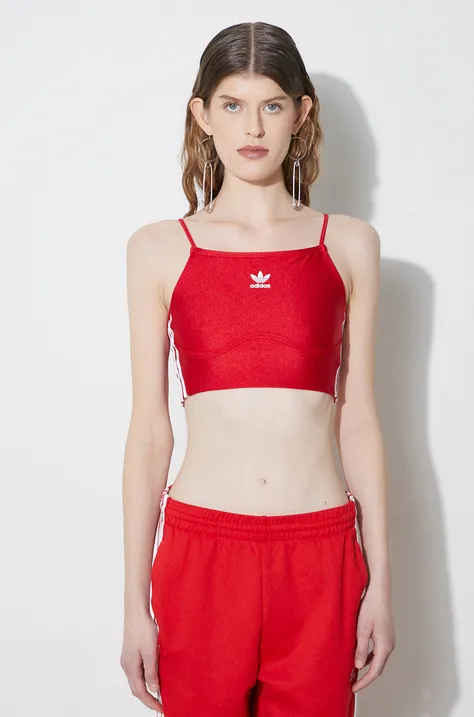 adidas Originals top femei, culoarea roșu IN8359