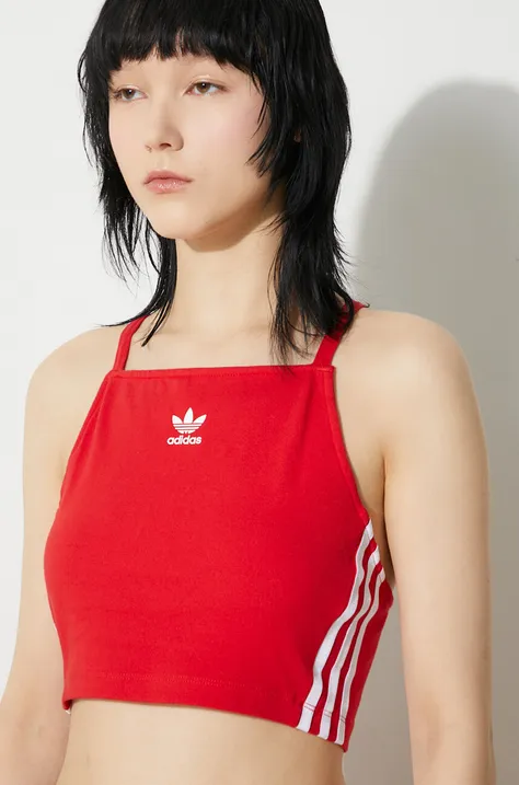 adidas Originals top femei, culoarea roșu IN8379