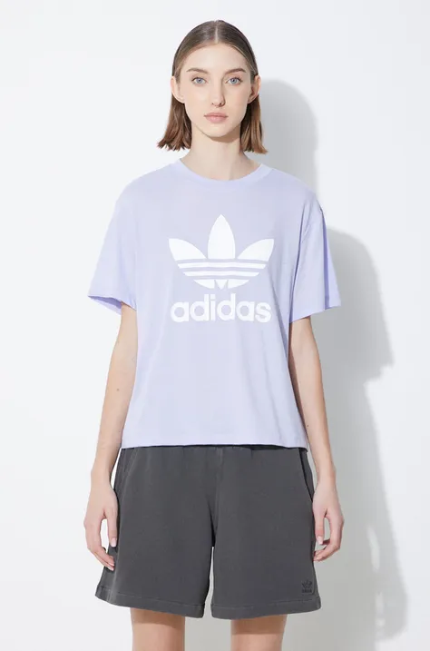 adidas Originals t-shirt women’s violet color IN8439