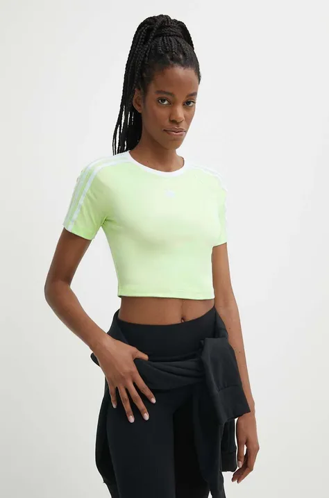 Kratka majica adidas Originals ženska, zelena barva, IP0659