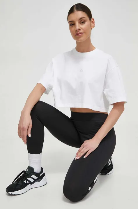 Βαμβακερό μπλουζάκι adidas 0 γυναικεία, χρώμα: άσπρο IQ3698