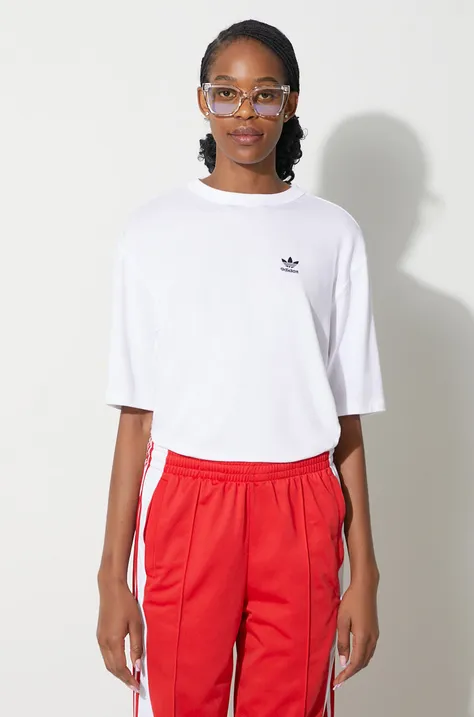 adidas Originals tricou Trefoil Tee femei, culoarea bej, IR8064