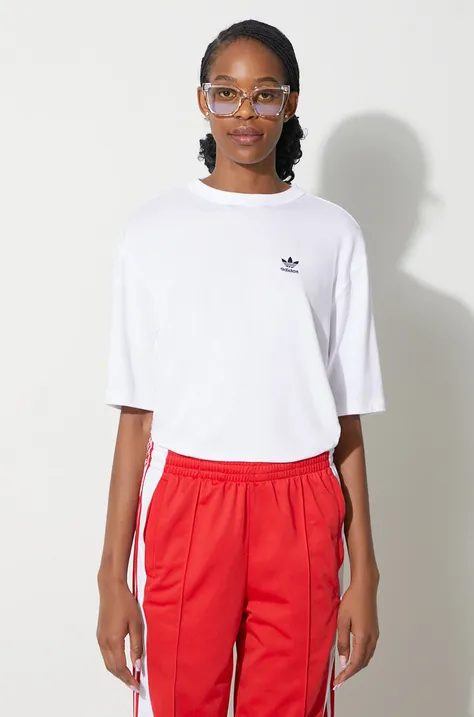 Тениска adidas Originals Trefoil Tee в бежово IR8064