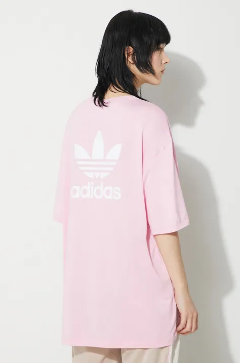Majica kratkih rukava adidas Originals Trefoil Tee za žene, boja: ružičasta, IR8067