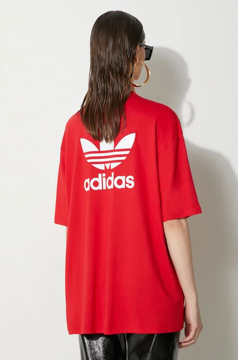 Tričko adidas Originals Trefoil Tee dámske, červená farba, IR8069