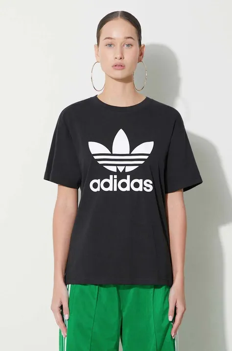 Тениска adidas Originals Trefoil Tee в черно IR9533