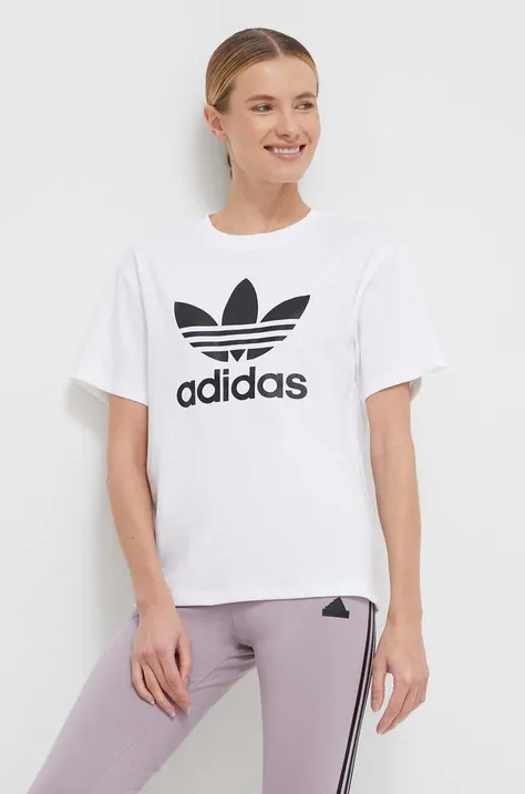 adidas Originals t-shirt damski kolor beżowy