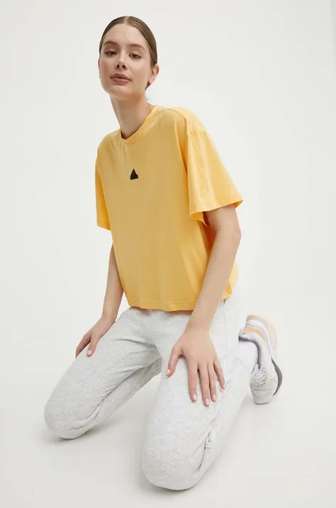 Μπλουζάκι adidas χρώμα: κίτρινο, IS0664