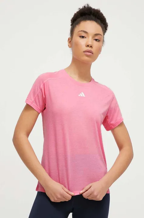 Μπλουζάκι προπόνησης adidas Performance Training Essentials χρώμα: ροζ