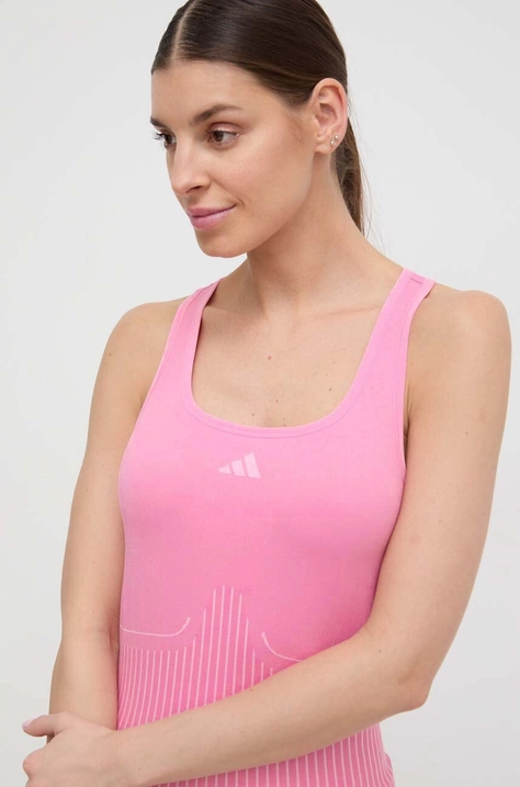 adidas Performance top de antrenament culoarea roz IS4352