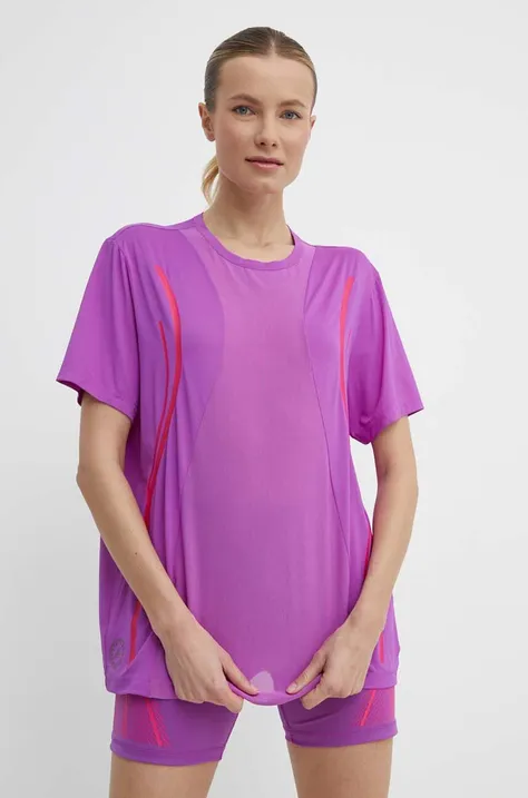 adidas by Stella McCartney tricou de antrenament Truepace culoarea violet, IW1149